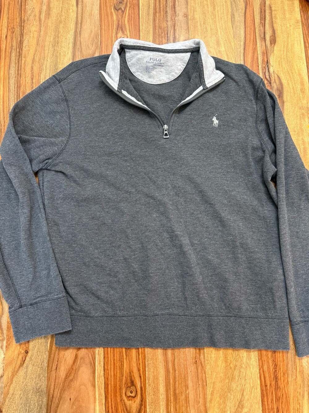 Polo Ralph Lauren Performance Quarter-Zip Pullover Sweatshirt Gray Size M